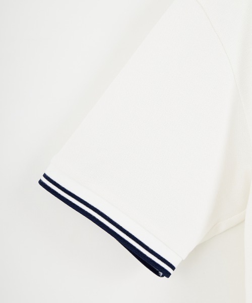 FRED PERRY（フレッドペリー）の「[FRED PERRY/フレッドペリー] 別注 ツインティップライン ワイドシルエット 鹿の子Tシャツ（Tシャツ/カットソー・レディース・ネイビー/オートミール/ブラック/ホワイト・L/M/S）」の6枚目の写真
