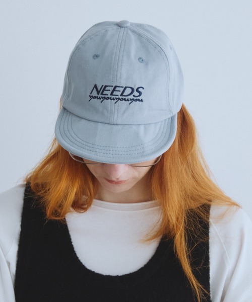 Auntie Rosa Holiday(アンティローザホリデー)の「NEEDSロゴキャップ(キャップ・レディース・ブラック/ライトブルー/ネイビー/ブラウン/グレー・FREE)」の6枚目の写真
