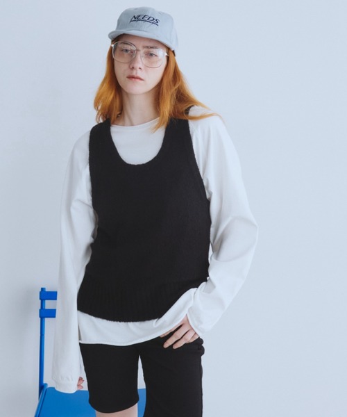 Auntie Rosa Holiday(アンティローザホリデー)の「NEEDSロゴキャップ(キャップ・レディース・ブラック/ライトブルー/ネイビー/ブラウン/グレー・FREE)」の10枚目の写真