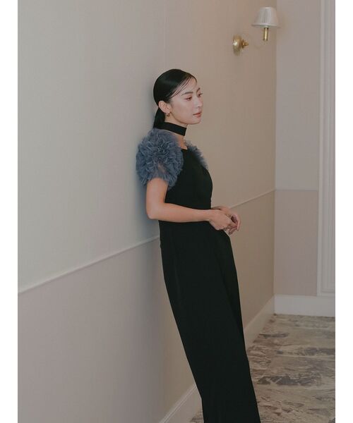 LAGUNAMOON（ラグナムーン）の「【ソンイさんコラボ】LADYチュールショルダーパンツドレス 結婚式 お呼ばれ（ドレス・レディース・ライトグレー/ブラック・MEDIUM/SMALL）」の19枚目の写真