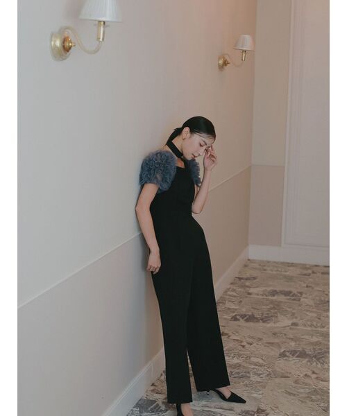 LAGUNAMOON（ラグナムーン）の「【ソンイさんコラボ】LADYチュールショルダーパンツドレス 結婚式 お呼ばれ（ドレス・レディース・ライトグレー/ブラック・MEDIUM/SMALL）」の20枚目の写真