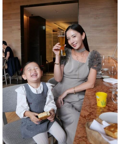 セール】【ソンイさんコラボ】LADYチュールショルダーパンツドレス