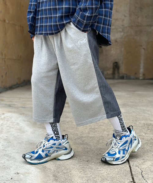 PEACEOFMIND(ピースオブマインド)の「スウェットデニムツーピンタックバミューダパンツ(その他パンツ・メンズ・その他・MEDIUM/LARGE/X-LARGE)」の1枚目の写真