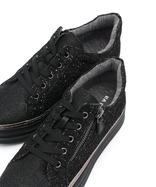 cava cava（サヴァサヴァ）の「◆cava cava（サヴァサヴァ）◆　厚底スニーカー  1550009（スニーカー・レディース・ブラック/ホワイト/ピンク/ガンメタ/ブロンズ/ゴールド/ベージュ・S/L/M/LL）」の12枚目の写真