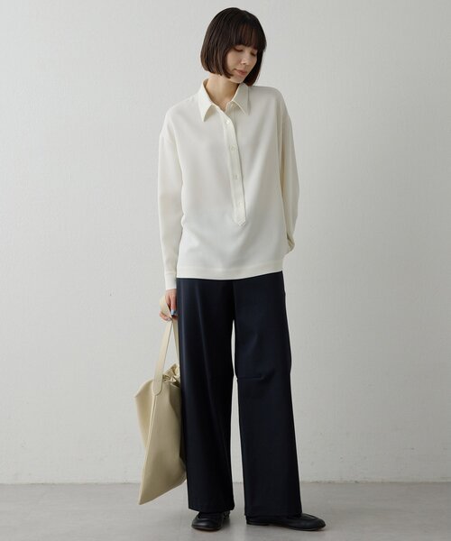 Whim Gazette（ウィムガゼット）の「【Hoaw.】ギャザーショルダーバッグ（ショルダーバッグ・レディース・ブラック/アイボリー・FREE）」の11枚目の写真