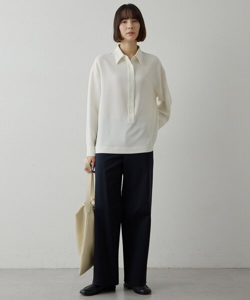 Whim Gazette（ウィムガゼット）の「【Hoaw.】ギャザーショルダーバッグ（ショルダーバッグ・レディース・ブラック/アイボリー・FREE）」の12枚目の写真