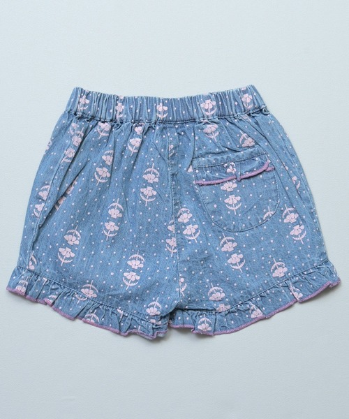 MARKEY'S(マーキーズ)の「デニムフリルキュロットパンツ(デニムパンツ・キッズ・ネイビー/ライトブルー・140/130/150/120/110/100/90/80)」の16枚目の写真