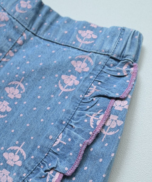 MARKEY'S(マーキーズ)の「デニムフリルキュロットパンツ(デニムパンツ・キッズ・ネイビー/ライトブルー・140/130/150/120/110/100/90/80)」の11枚目の写真