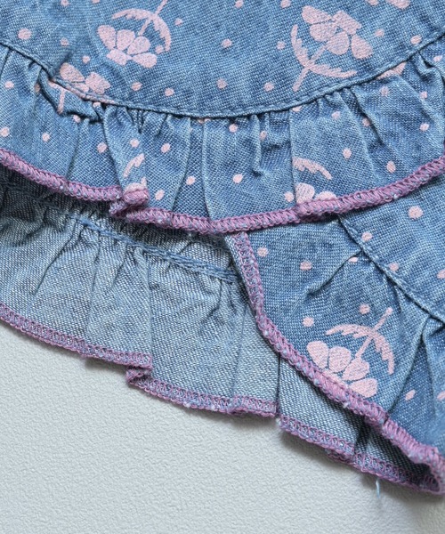 MARKEY'S(マーキーズ)の「デニムフリルキュロットパンツ(デニムパンツ・キッズ・ネイビー/ライトブルー・140/130/150/120/110/100/90/80)」の12枚目の写真