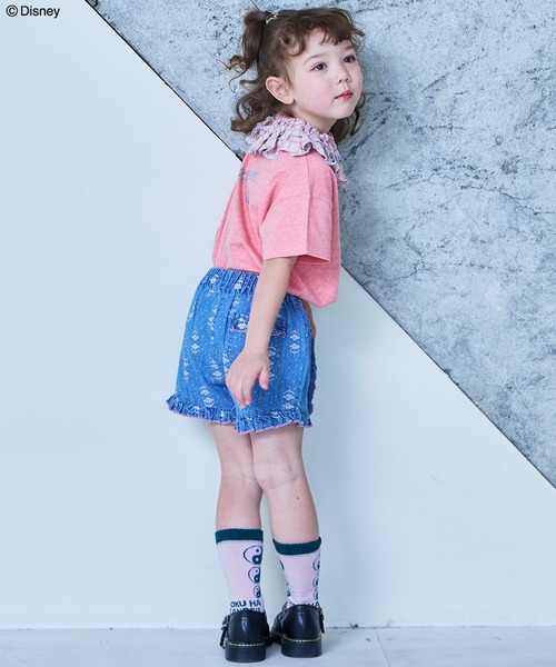 MARKEY'S(マーキーズ)の「デニムフリルキュロットパンツ(デニムパンツ・キッズ・ネイビー/ライトブルー・140/130/150/120/110/100/90/80)」の10枚目の写真