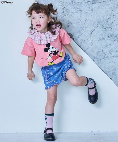 MARKEY'S(マーキーズ)の「デニムフリルキュロットパンツ(デニムパンツ・キッズ・ネイビー/ライトブルー・140/130/150/120/110/100/90/80)」の8枚目の写真