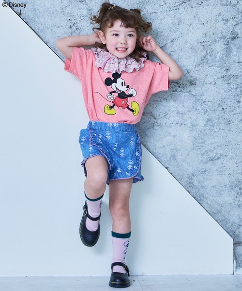 MARKEY'S(マーキーズ)の「デニムフリルキュロットパンツ(デニムパンツ・キッズ・ネイビー/ライトブルー・140/130/150/120/110/100/90/80)」の6枚目の写真