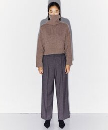 WIDE PANTS CHARCOAL GRAY