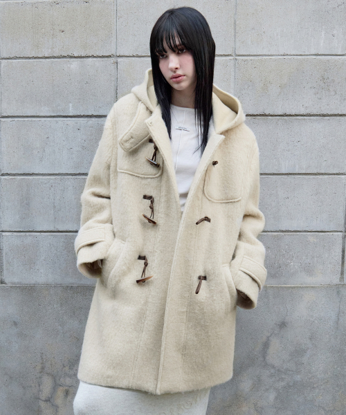 ROLAROLA(ロラロラ)の「HOOD DUFFLE HALF COAT LIGHT BEIGE(チェスターコート・レディース・その他・FREE)」の2枚目の写真
