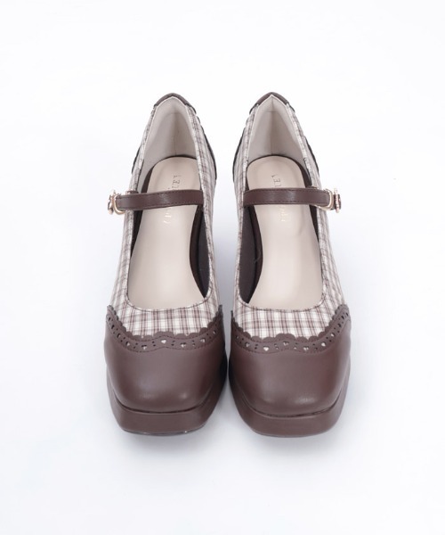 axes femme POETIQUE（アクシーズファムポエティック）の「柄切替カッティングパンプス（パンプス・レディース・ブラック/ブラウン・LARGE/MEDIUM）」の3枚目の写真