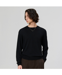 セール】25 FW ウォッシャブルケーブルクロップヘンリーネックニット