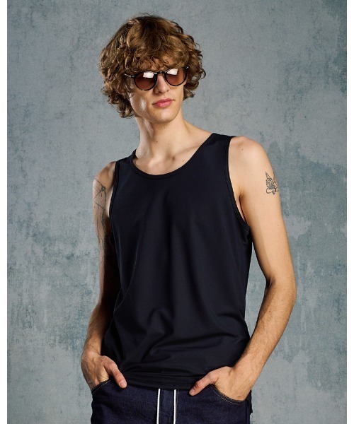 wjk(ダヴルジェイケイ)の「cool tank top(タンクトップ・メンズ・チャコールグレー/ブラック/ホワイト・SMALL/MEDIUM/LARGE/X-LARGE)」の2枚目の写真