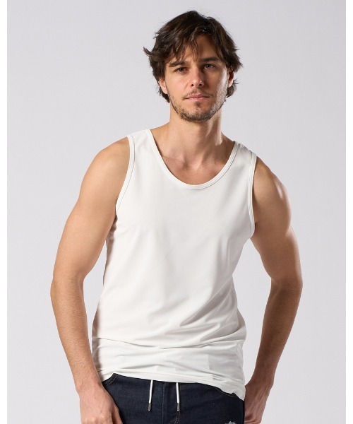 wjk(ダヴルジェイケイ)の「cool tank top(タンクトップ・メンズ・チャコールグレー/ブラック/ホワイト・SMALL/MEDIUM/LARGE/X-LARGE)」の20枚目の写真