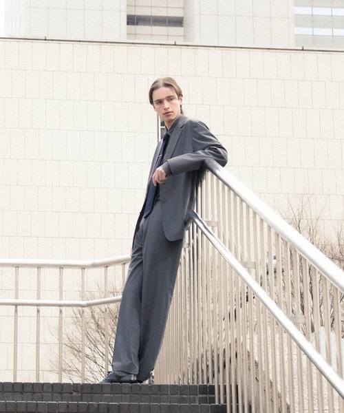 ADAM ET ROPE'(アダムエロペ)の「【DELEGANT】テーパード スラックス(スラックス・メンズ・チャコールグレー/ブラウン系その他2/ブラック・L/M/S)」の19枚目の写真
