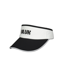 ULUK（ユルク）の「エッセンシャルボリューム刺繍配色サンキャップ_Black（サンバイザー）」
