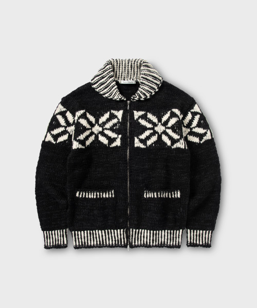 NONBLANK(ノンブランク)の「コウィチャン ジップアップカーディガン_BLACK(ニット/セーター・メンズ・ブラック・M/L/XL)」の1枚目の写真