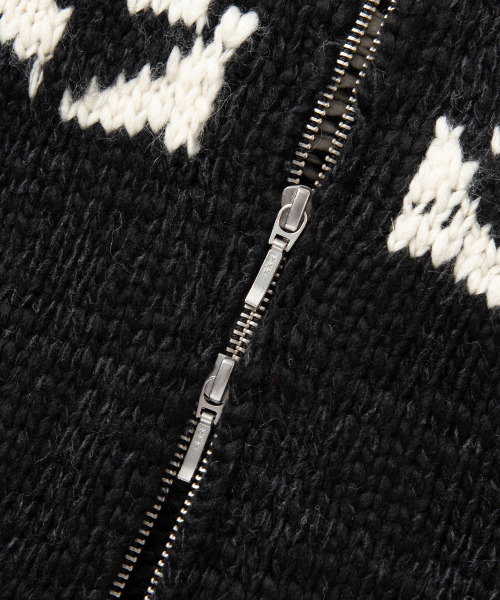 NONBLANK(ノンブランク)の「コウィチャン ジップアップカーディガン_BLACK(ニット/セーター・メンズ・ブラック・M/L/XL)」の4枚目の写真