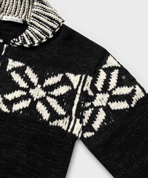 NONBLANK(ノンブランク)の「コウィチャン ジップアップカーディガン_BLACK(ニット/セーター・メンズ・ブラック・M/L/XL)」の5枚目の写真