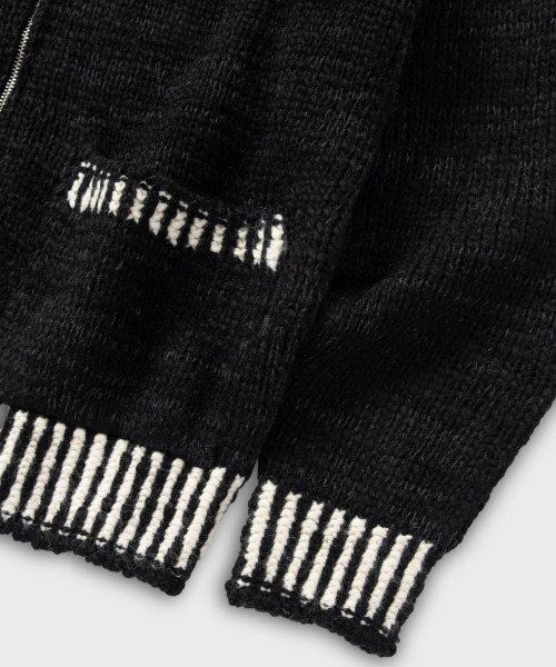 NONBLANK(ノンブランク)の「コウィチャン ジップアップカーディガン_BLACK(ニット/セーター・メンズ・ブラック・M/L/XL)」の6枚目の写真