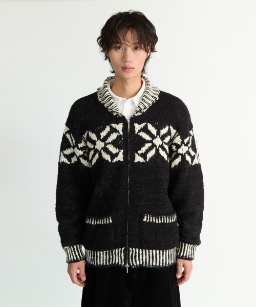 NONBLANK(ノンブランク)の「コウィチャン ジップアップカーディガン_BLACK(ニット/セーター・メンズ・ブラック・M/L/XL)」の10枚目の写真