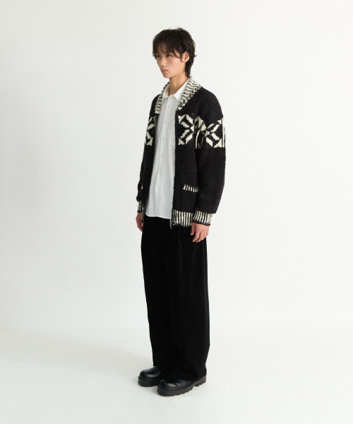 NONBLANK(ノンブランク)の「コウィチャン ジップアップカーディガン_BLACK(ニット/セーター・メンズ・ブラック・M/L/XL)」の14枚目の写真