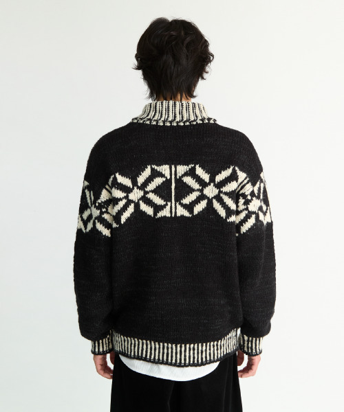 NONBLANK(ノンブランク)の「コウィチャン ジップアップカーディガン_BLACK(ニット/セーター・メンズ・ブラック・M/L/XL)」の17枚目の写真