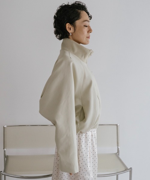 VION(ヴィオン)の「ハイネックバルーンブルゾン / High Neck Balloon Blouson(ブルゾン・レディース・ブラック/ベージュ・FREE)」の5枚目の写真