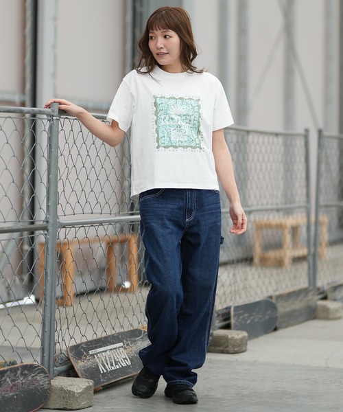 ROXY(ロキシー)の「【ムラサキスポーツ限定】ROXY/ロキシー 半袖 Tシャツ フロントプリント RST261645M(Tシャツ/カットソー・レディース・ホワイト×ライム/グリーン/ホワイト×ピンク/ホワイト×ブルー・L/M)」の16枚目の写真