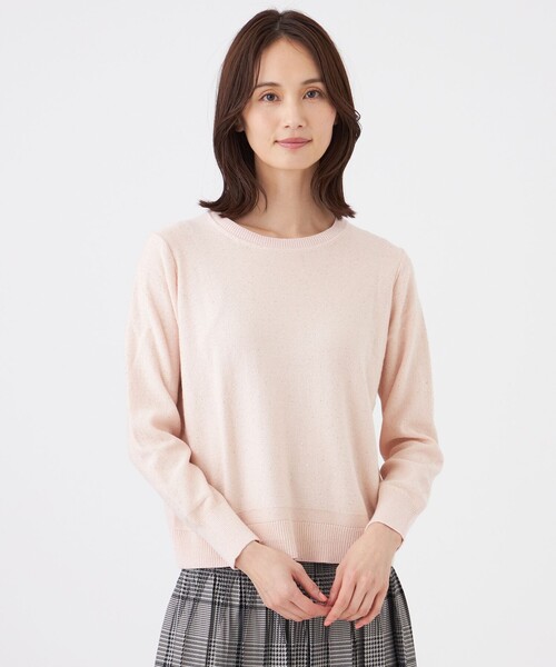 TRANS WORK（トランスワーク）の「【ウォッシャブル】SPANGLE KNITプルオーバー（ニット/セーター・レディース・ピンク/オフホワイト/ネイビー・38/40）」の3枚目の写真