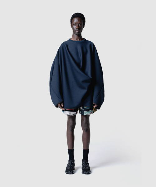 yoshiokubo（ヨシオクボ）の「yoshiokubo ヨシオクボ / BUMPY STRETCH SWEAT TOP バンピーストレッチスウェットトップス / YKS26802（スウェット・メンズ・カーキ/ネイビー・FREE）」の6枚目の写真