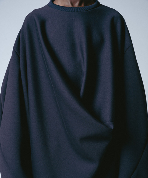 yoshiokubo（ヨシオクボ）の「yoshiokubo ヨシオクボ / BUMPY STRETCH SWEAT TOP バンピーストレッチスウェットトップス / YKS26802（スウェット・メンズ・カーキ/ネイビー・FREE）」の9枚目の写真
