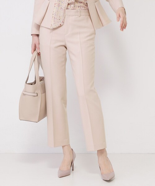 COUP DE CHANCE（クードシャンス）の「【手洗い可／日本製／スーツ可】センタープレス ストレートパンツ（その他パンツ・レディース・ブラック/ライトグレー/ピンク・34/36/38/40/42）」の3枚目の写真