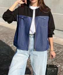 Emma Taylor（エマテイラー）の「デニムライクバイカラーブルゾン（ブルゾン）」
