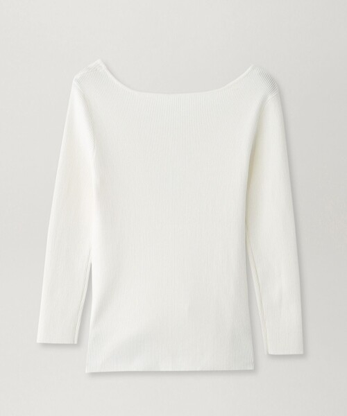 BIANCA(ビアンカ)の「【オールシーズン活躍】アシンメトリー変形Vネックプルオーバー(ニット/セーター・レディース・オフホワイト/ブラック/イエロー・38)」の17枚目の写真