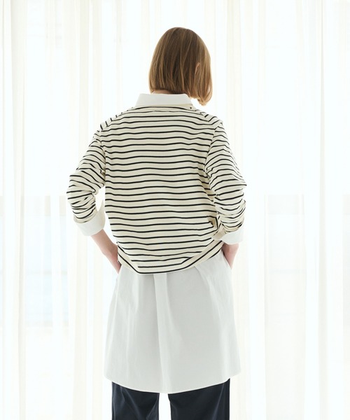 LA MARINE FRANCAISE（マリン フランセーズ）の「バックタックプルオーバー（Tシャツ/カットソー・レディース・ホワイト系その他/オフホワイト/ネイビー系・FREE）」の13枚目の写真