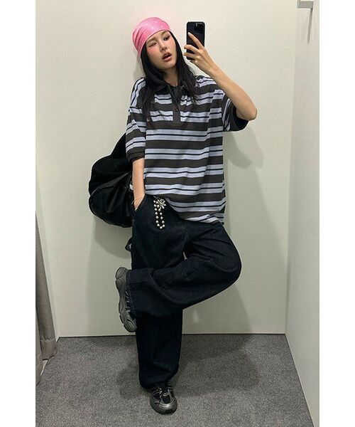 MAGOODGAN(メックウッドガン)の「パブン7505 カーペンターワイドフィットライトインディゴデニムパンツ(デニムパンツ・レディース・その他・26/28/30/32/34/36)」の7枚目の写真