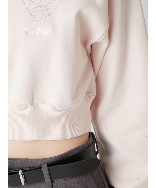 LILY BROWN×Hearts2Hearts】コラボレーションビジューロゴスウェット