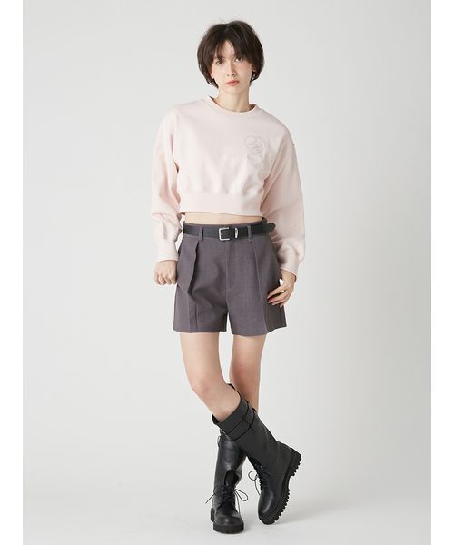 Hearts2Hearts LILY BROWN コラボ スウェット M グレー LILY BROWN×Hearts2Hearts】コラボレーションビジューロゴスウェット