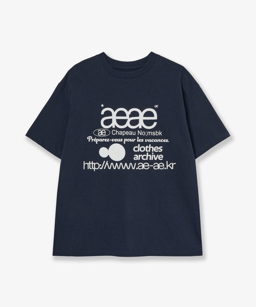 aeae(エーイーエーイー)の「WEB LOGO T-SHIRTS(Tシャツ/カットソー・レディース・ホワイト×ブルー/ホワイト系その他/ホワイト/ブラック系その他/ホワイト系その他2/オートミール/グレー系その他/ブラック/グレー系その他2/インディゴブルー/ワインレッド/チャコールグレー/ネイビー系・LARGE/MEDIUM/SMALL)」の12枚目の写真