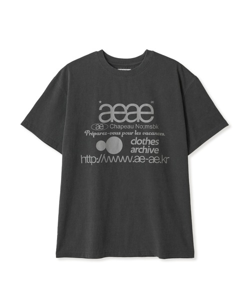 aeae(エーイーエーイー)の「WEB LOGO T-SHIRTS(Tシャツ/カットソー・レディース・ホワイト×ブルー/ホワイト系その他/ホワイト/ブラック系その他/ホワイト系その他2/オートミール/グレー系その他/ブラック・LARGE/MEDIUM/SMALL)」の7枚目の写真