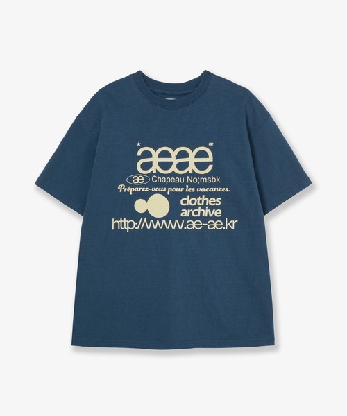 aeae(エーイーエーイー)の「WEB LOGO T-SHIRTS(Tシャツ/カットソー・レディース・ホワイト×ブルー/ホワイト系その他/ホワイト/ブラック系その他/ホワイト系その他2/オートミール/グレー系その他/ブラック/グレー系その他2/インディゴブルー/ワインレッド/チャコールグレー/ネイビー系・LARGE/MEDIUM/SMALL)」の11枚目の写真