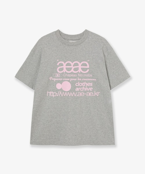 aeae(エーイーエーイー)の「WEB LOGO T-SHIRTS(Tシャツ/カットソー・レディース・ホワイト×ブルー/ホワイト系その他/ホワイト/ブラック系その他/ホワイト系その他2/オートミール/グレー系その他/ブラック/グレー系その他2/インディゴブルー/ワインレッド/チャコールグレー/ネイビー系・LARGE/MEDIUM/SMALL)」の9枚目の写真