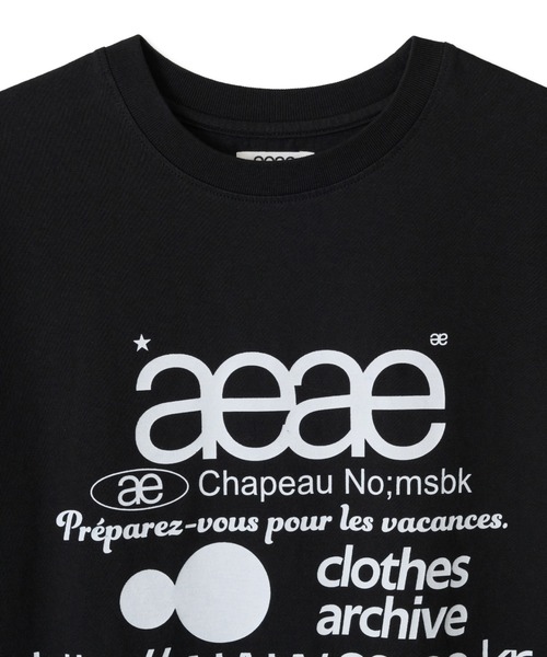 aeae(エーイーエーイー)の「WEB LOGO T-SHIRTS(Tシャツ/カットソー・レディース・ホワイト×ブルー/ホワイト系その他/ホワイト/ブラック系その他/ホワイト系その他2/オートミール/グレー系その他/ブラック・LARGE/MEDIUM/SMALL)」の10枚目の写真