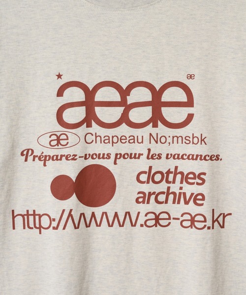 aeae(エーイーエーイー)の「WEB LOGO T-SHIRTS(Tシャツ/カットソー・レディース・ホワイト×ブルー/ホワイト系その他/ホワイト/ブラック系その他/ホワイト系その他2/オートミール/グレー系その他/ブラック・LARGE/MEDIUM/SMALL)」の16枚目の写真