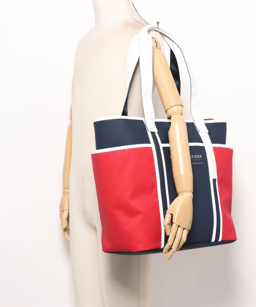 TOMMY HILFIGER GOLF（トミー ヒルフィガー ゴルフ）の「トートバッグ ｴｯｾﾝｼｬﾙ（トートバッグ・メンズ・ネイビー/トリコロール/ホワイト・フリー）」の8枚目の写真